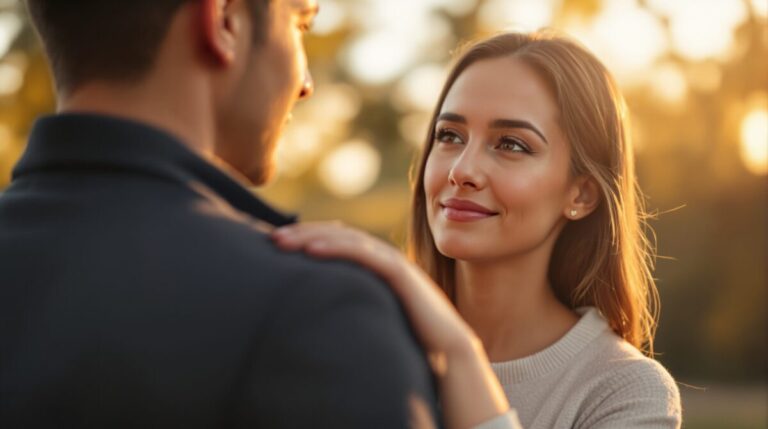 toucher l'épaule d'une femme signification