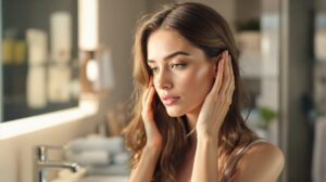 cheveux poisseux derrière la tête