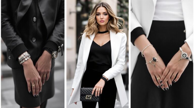 ensemble noir et blanc pour femme