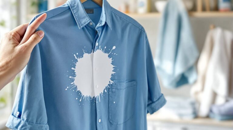 taches eau de javel sur vetement