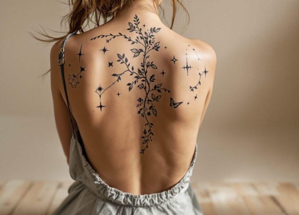 tatouage dos femme