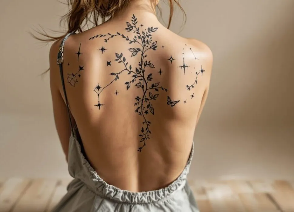 tatouage dos femme