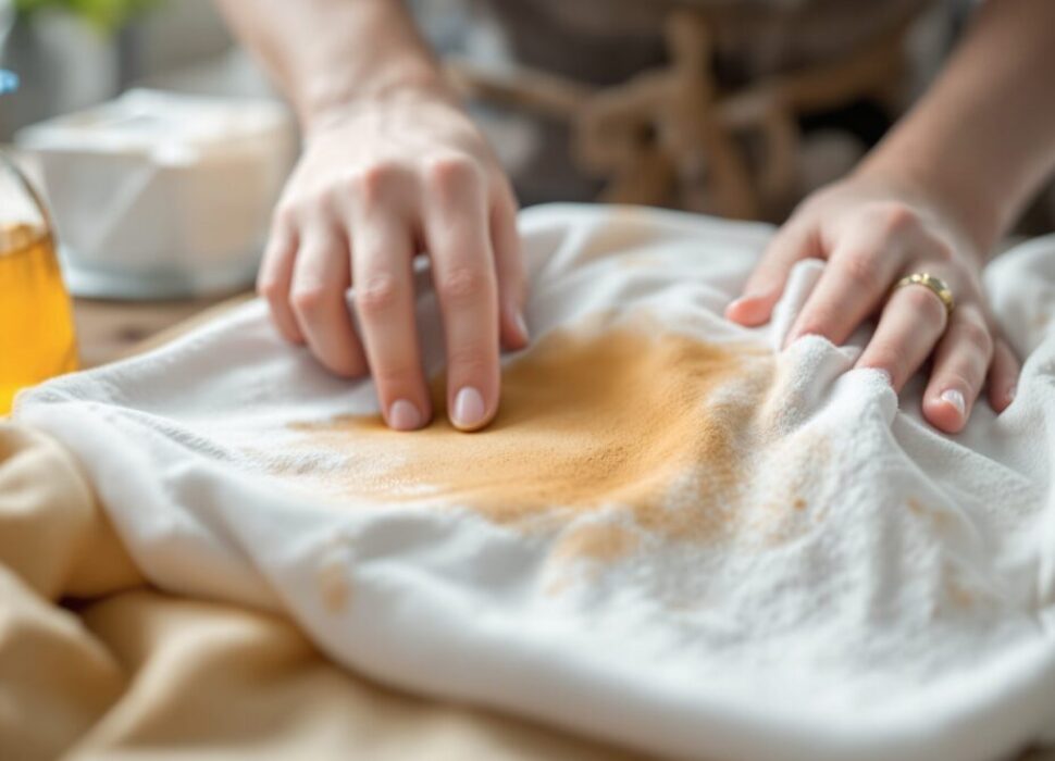 tache résine vetement