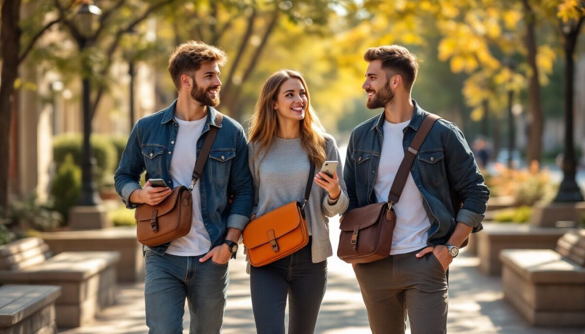 sac bandoulière étudiante