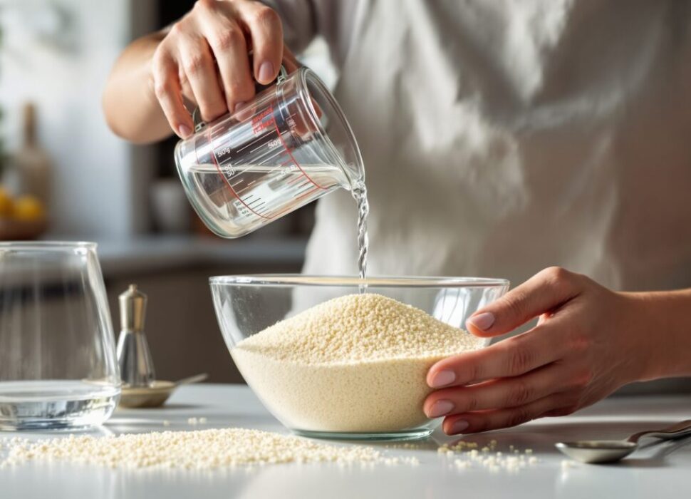 combien d'eau pour 500g de semoule