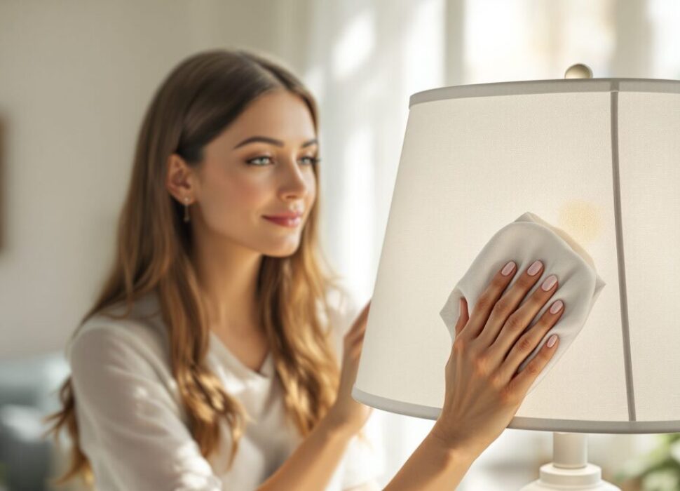 nettoyage abat jour tissu