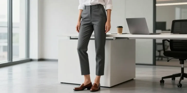 pantalon avec mocassin femme