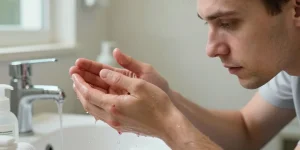 enlever du faux sang sur les mains