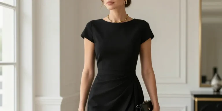 robe noire et accessoires