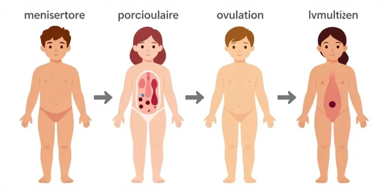 les 4 phases du cycle menstruel