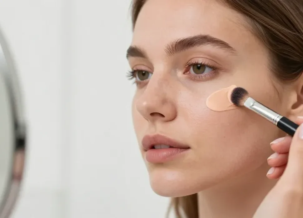 cacher bouton maquillage