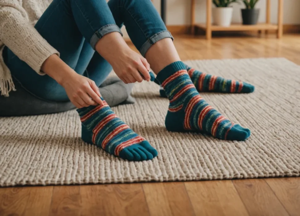 chaussette avec doigts de pied