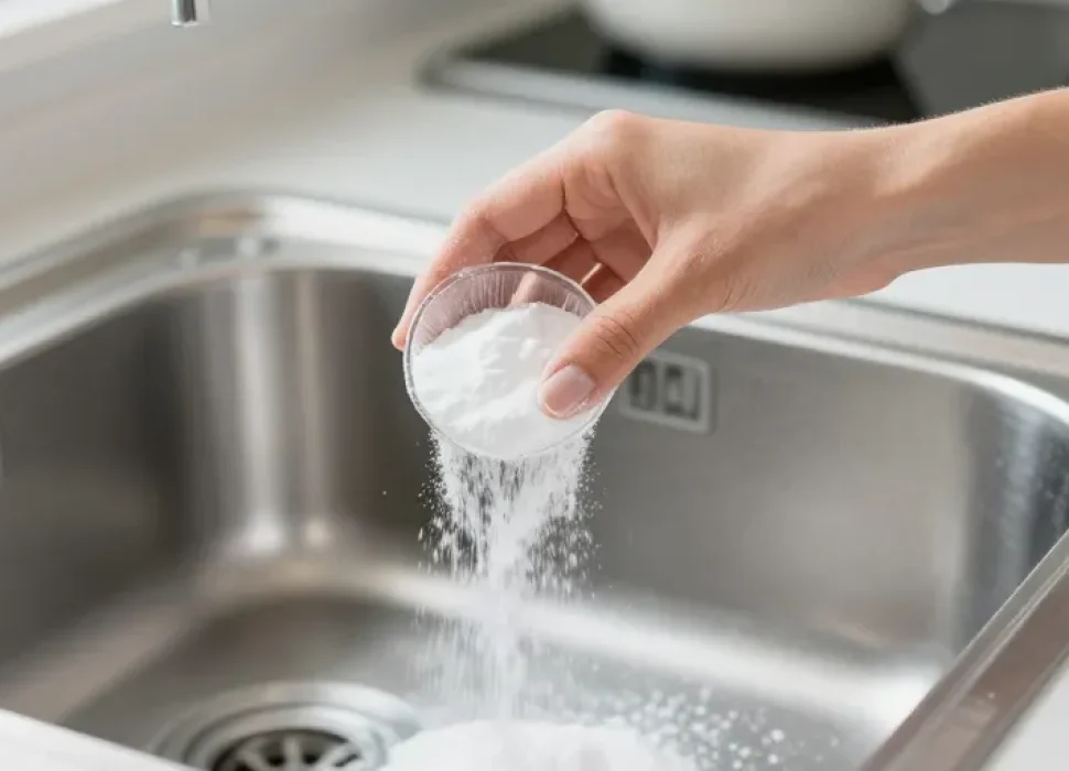comment déboucher un évier avec du bicarbonate de soude