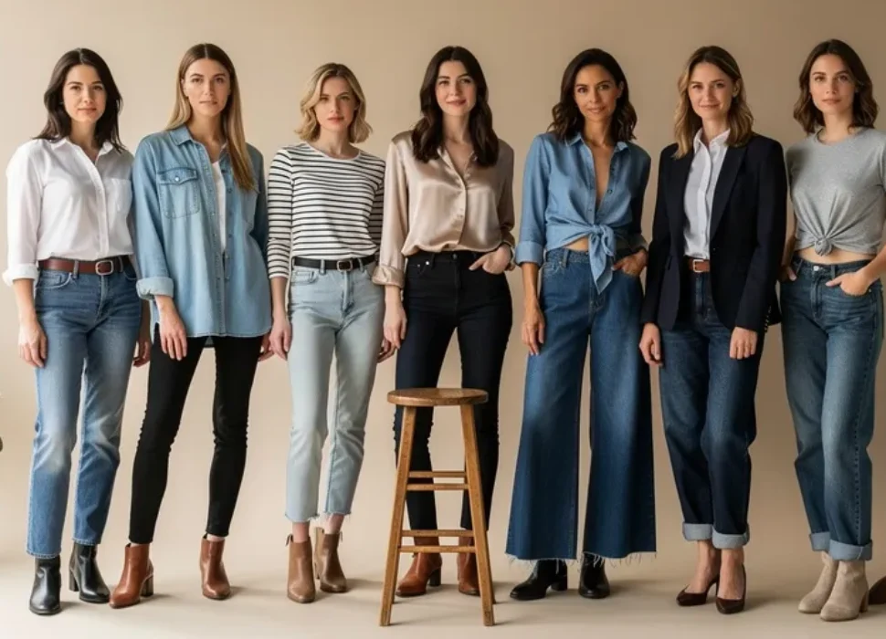comment porter une chemise avec un jean femme