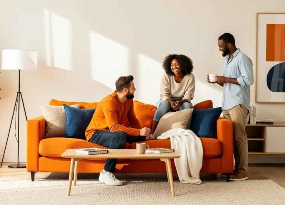 couleur qui va avec le orange