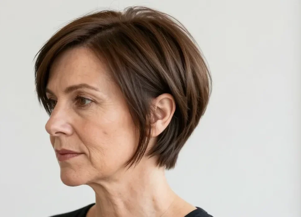 coupe courte dégradée effilée
