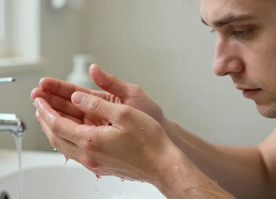 enlever du faux sang sur les mains