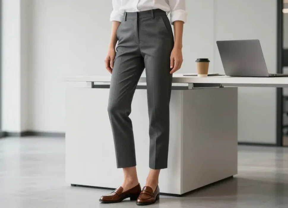 pantalon avec mocassin femme